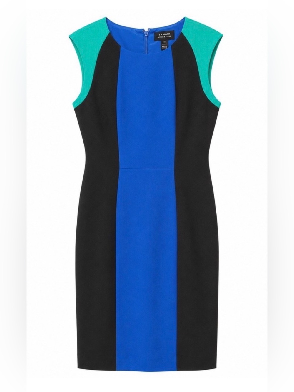 Tahari by Arthur S. Levine Colorblock Sheath Dress Sz 6 - Picture 3 of 3